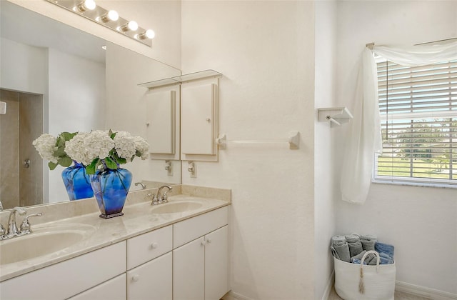 bathroom with vanity