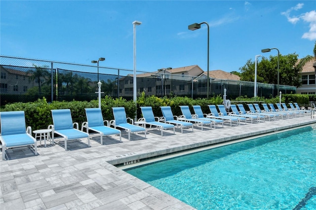 view of pool featuring a patio area