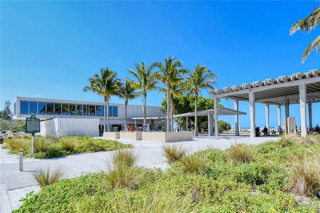 view of property's community featuring a pergola