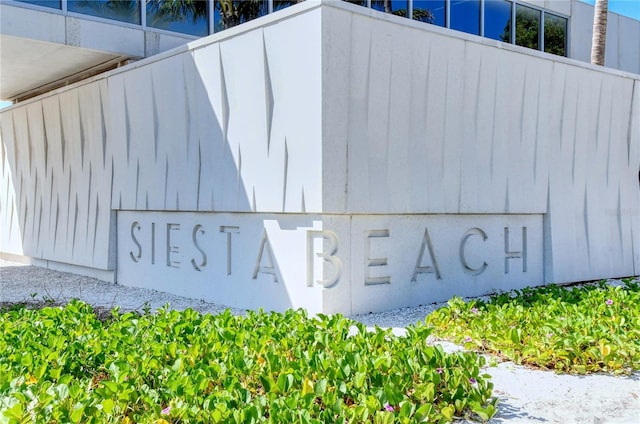 view of community sign