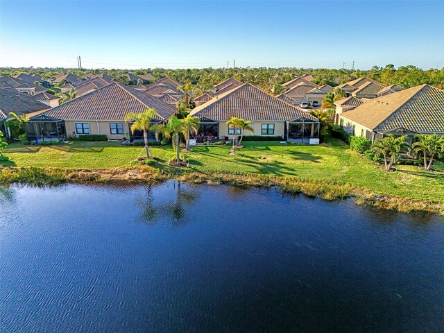 property view of water featuring a residential view