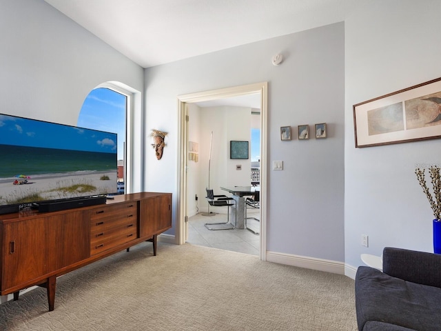 view of carpeted living room