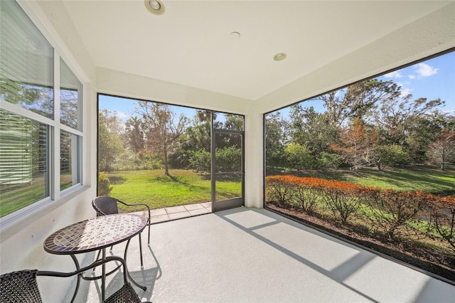 view of sunroom / solarium