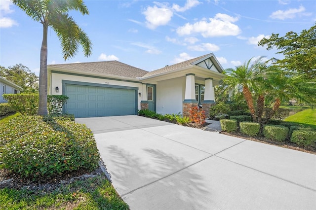 view of front of home featuring a garage