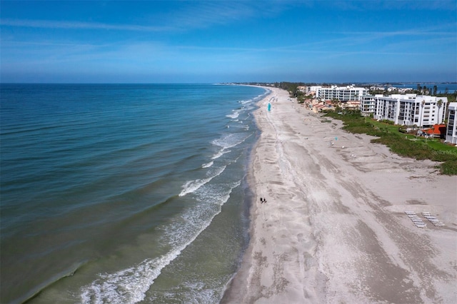 property view of water with a view of the beach