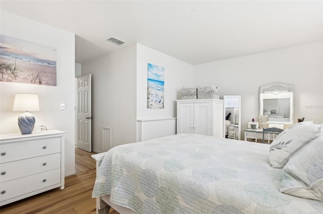 bedroom featuring light wood-type flooring