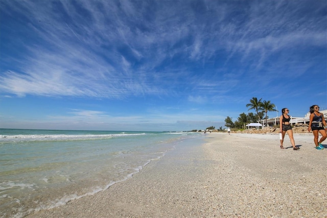 water view featuring a beach view