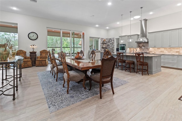 view of dining room