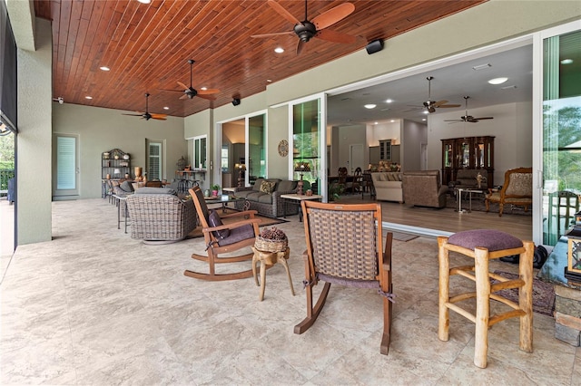 view of patio / terrace with an outdoor living space