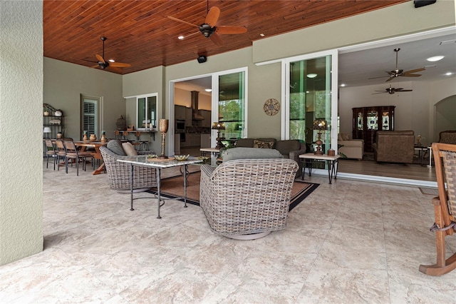 view of patio featuring outdoor lounge area