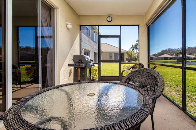 view of sunroom / solarium