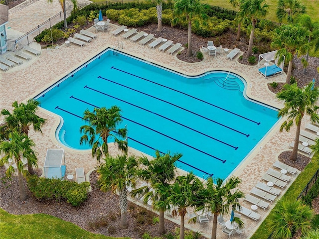 view of pool featuring a patio area