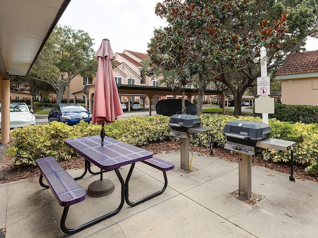 view of patio featuring area for grilling