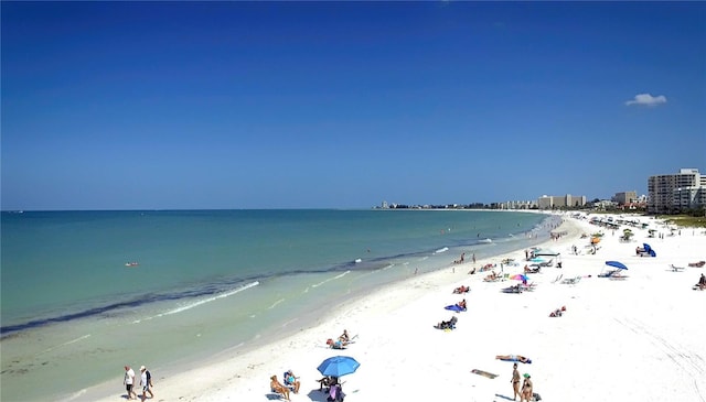 property view of water with a view of the beach