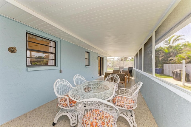 view of sunroom / solarium