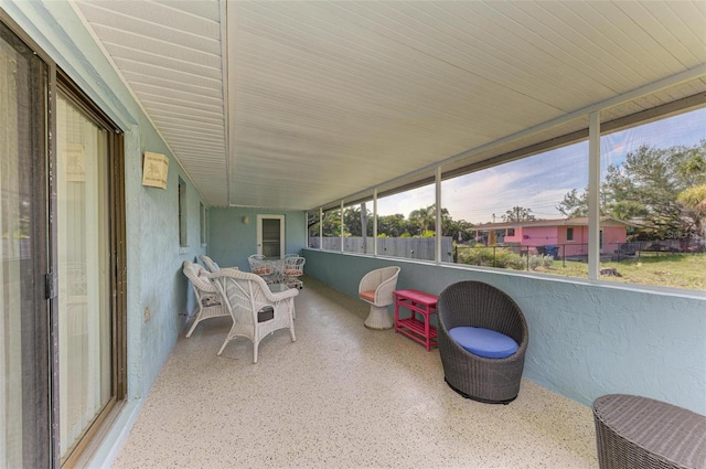 view of sunroom