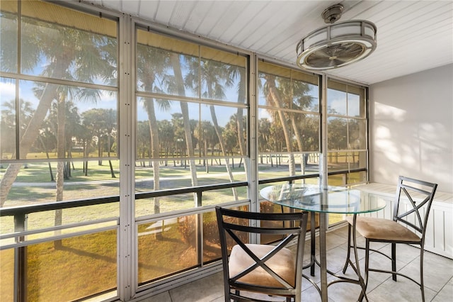 sunroom with plenty of natural light