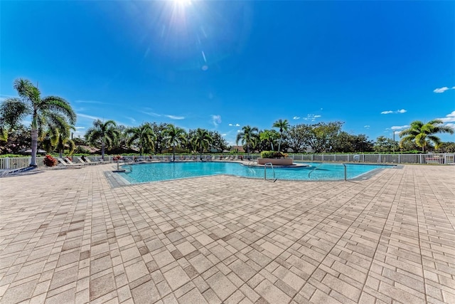 view of pool with a patio area