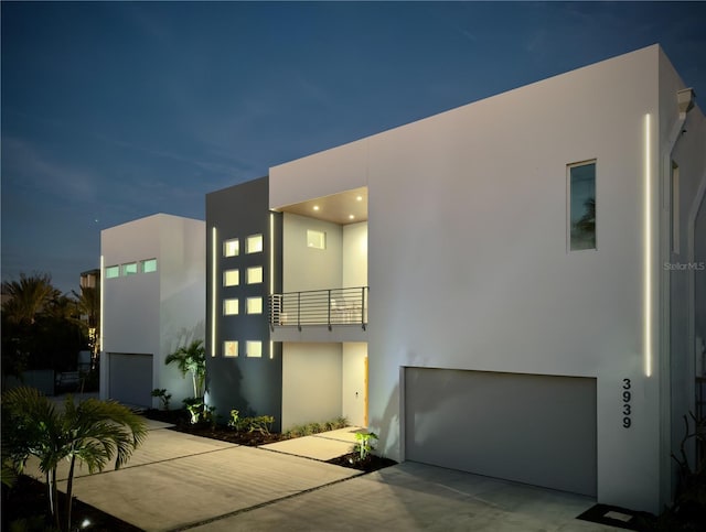 view of property with an attached garage