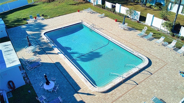 view of pool with a patio