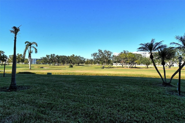 view of community featuring a lawn