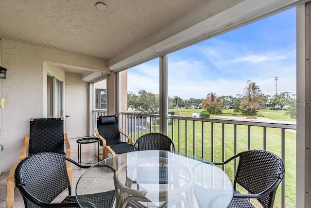 view of sunroom