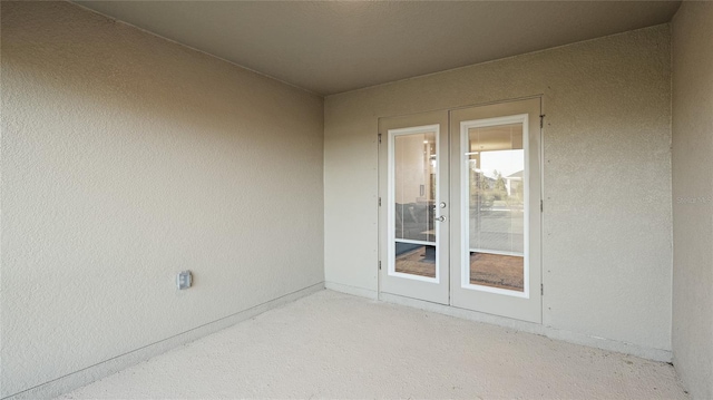 interior space with french doors