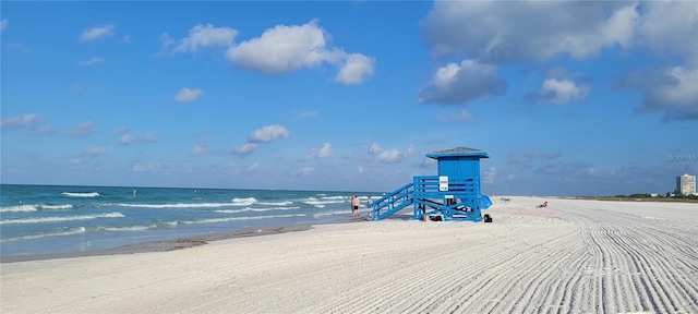 water view featuring a beach view