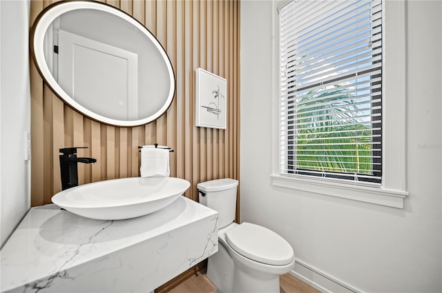 bathroom featuring toilet and sink