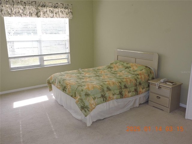 view of carpeted bedroom