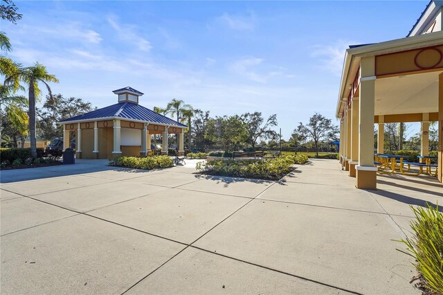 view of property's community with a gazebo