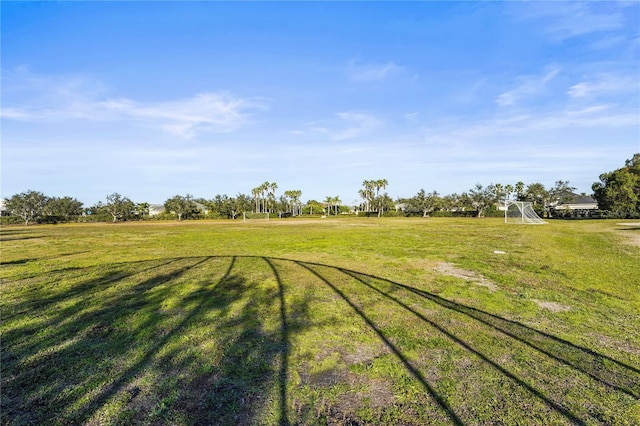 view of yard featuring a rural view