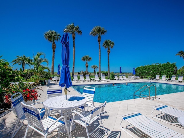 view of pool with a patio