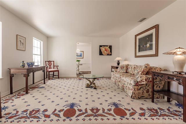 view of carpeted living room