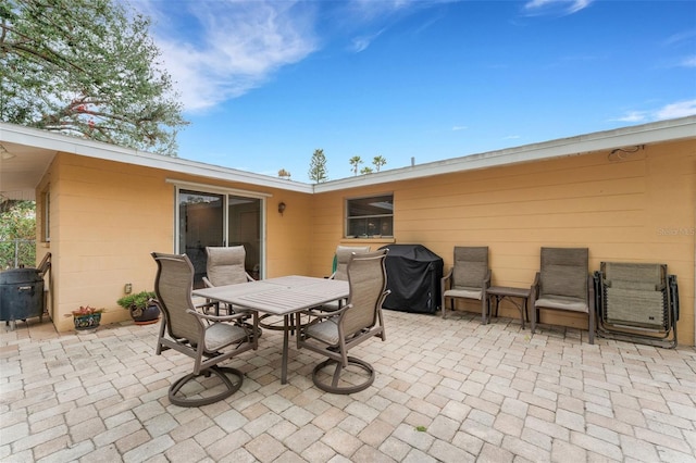 view of patio featuring area for grilling