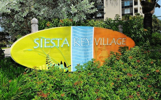 view of community sign