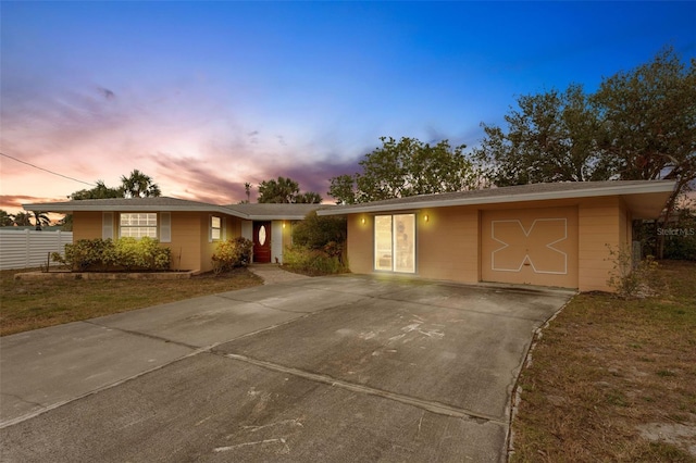 view of ranch-style house