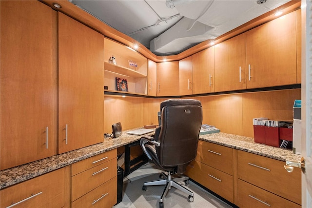 office space with built in desk