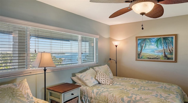 bedroom with ceiling fan