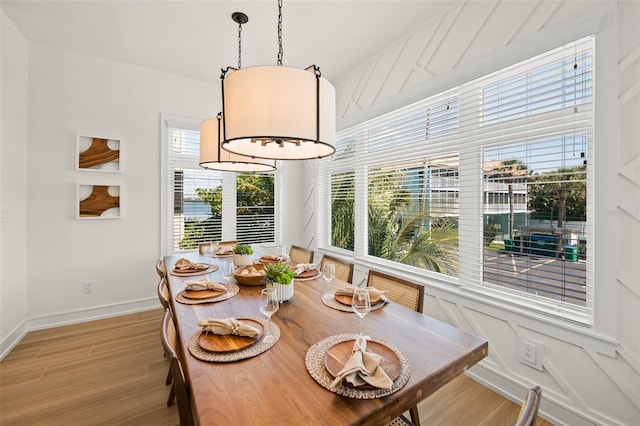 dining room featuring wood-type flooring