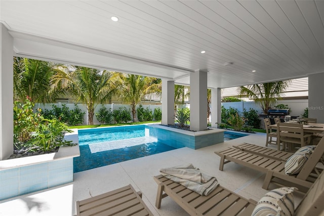 view of pool with a patio area