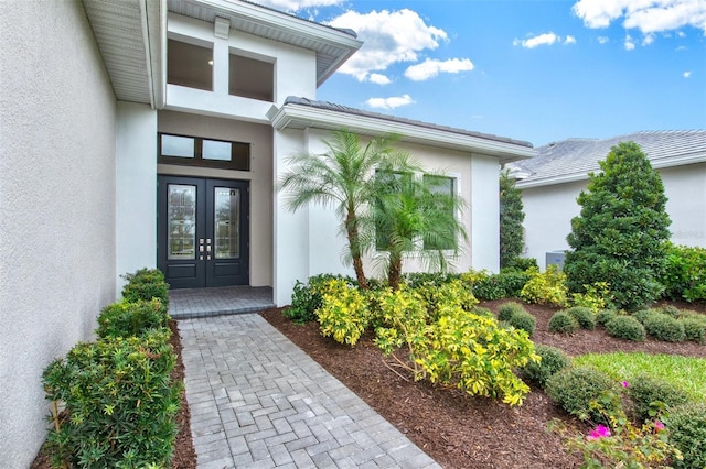 entrance to property with french doors