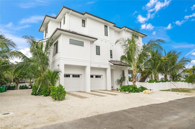 exterior space featuring a garage