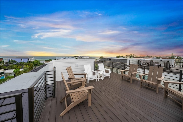 view of deck at dusk