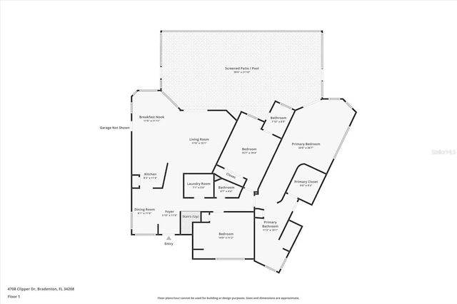 4708 Clipper Dr, Bradenton, FL 34208 - floor plan