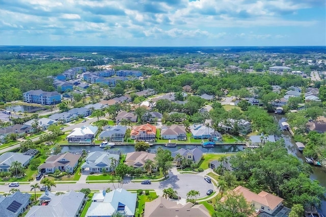 4708 Clipper Dr, Bradenton, FL 34208 - drone / aerial view with a water view and a residential view