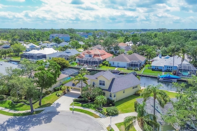 4708 Clipper Dr, Bradenton, FL 34208 - birds eye view of property featuring a water view and a residential view