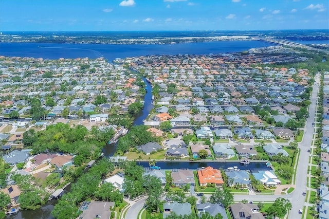 4708 Clipper Dr, Bradenton, FL 34208 - birds eye view of property featuring a water view and a residential view
