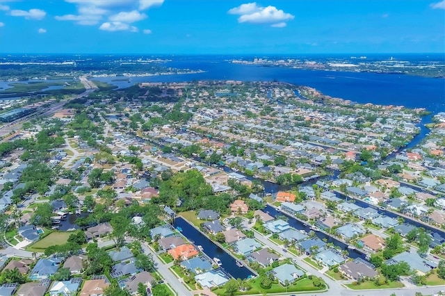 4708 Clipper Dr, Bradenton, FL 34208 - birds eye view of property featuring a water view and a residential view