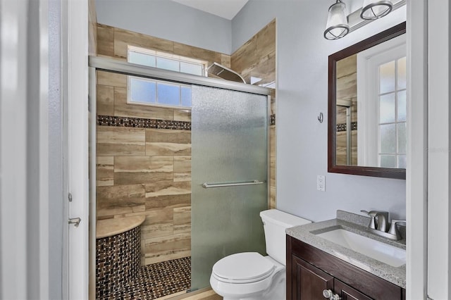 4708 Clipper Dr, Bradenton, FL 34208 - full bath featuring vanity, toilet, and a shower stall